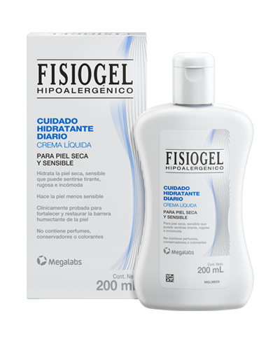 fisiogel, fisiogel hipoalergenico, fisiogel cuidado hidratante, fisiogel crema liquida, fisiogel para piel sensible